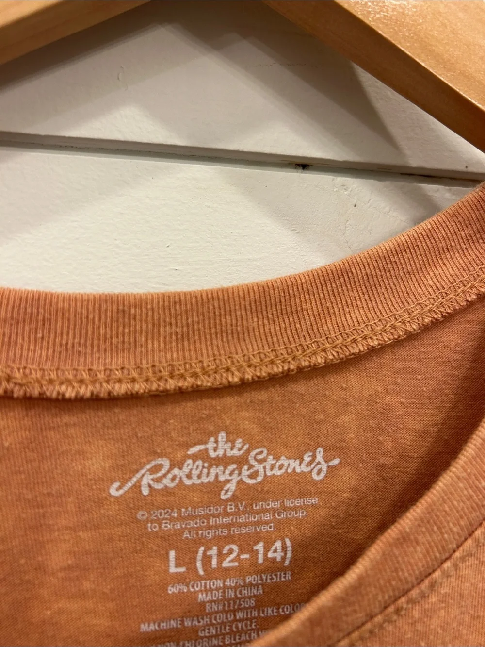 the Rolling Stones Orange Graphic Tongue Tee - Picture 2 of 7